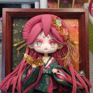 Spring's Golden Whisper through Ink-Green Silk